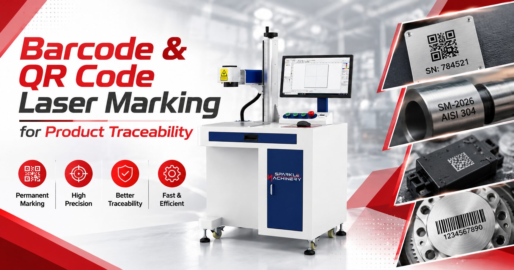 Barcode & QR Code Laser Marking for Product Traceability
